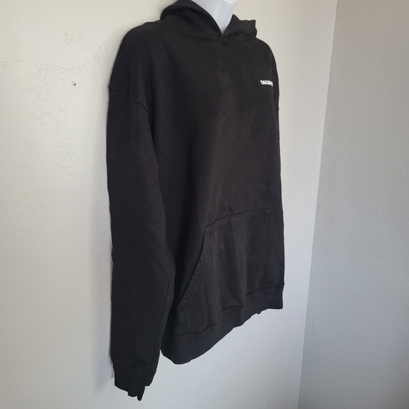 Talentless Unisex Large Black Hoodie Pullover Sweatshirt Please Wash Your Hands - Picture 6 of 7